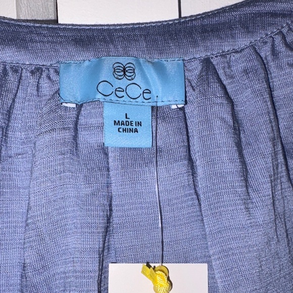 Women's CeCe Blue Blouse - Picture 2 of 5